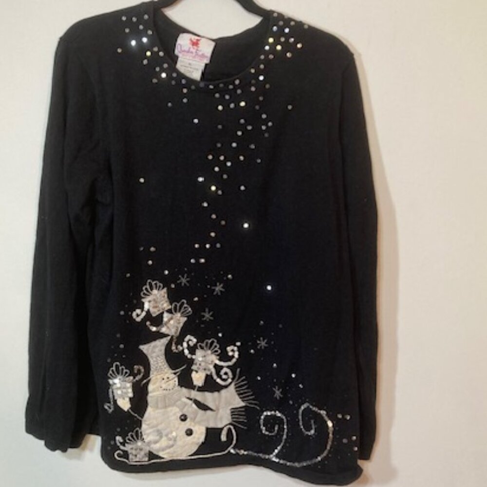 Quacker Factory Snowman Christmas Sweater, Size XL (used)